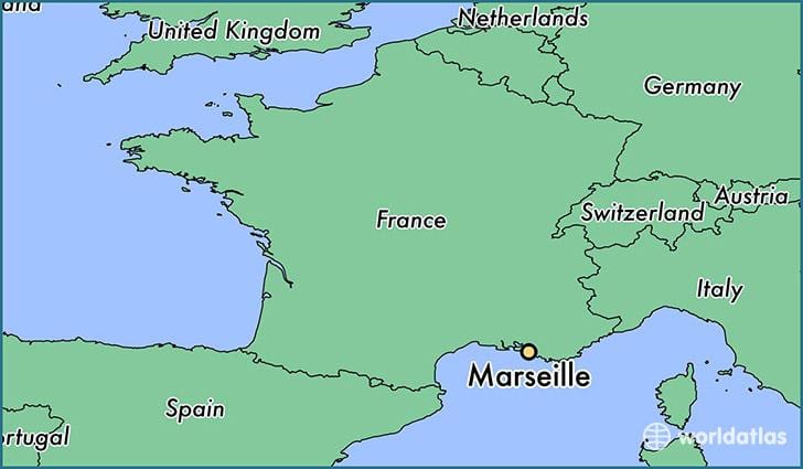 நிகழ்ச்சி Marseille, பிரான்ஸ் வரைபடம்