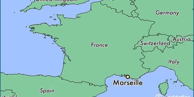 நிகழ்ச்சி Marseille, பிரான்ஸ் வரைபடம்