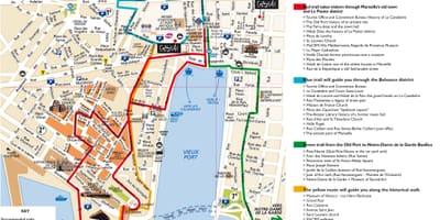 Printable வரைபடம் மார்ஸைல் சுற்றுலா 